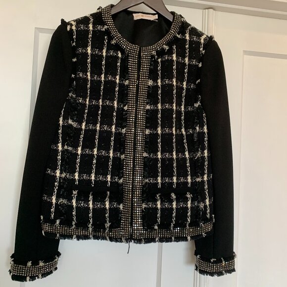 Tory Burch Mixed Material Jacket - Picture 1 of 4